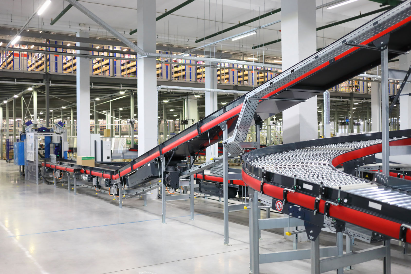 big empty modern workshop conveyors
