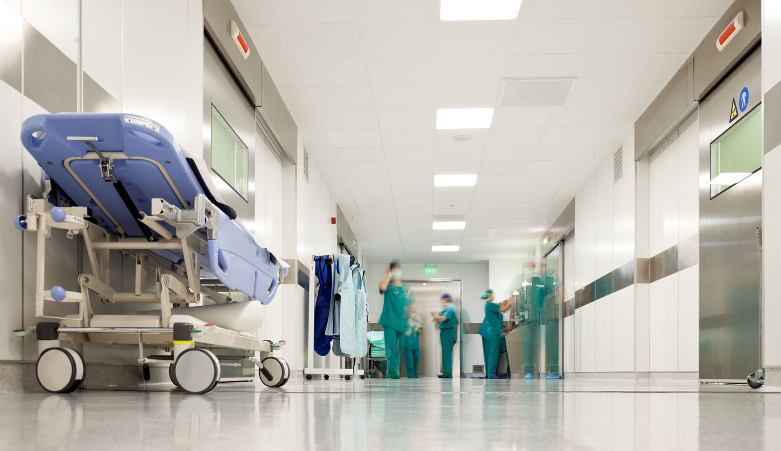 hospital hallway stretcher