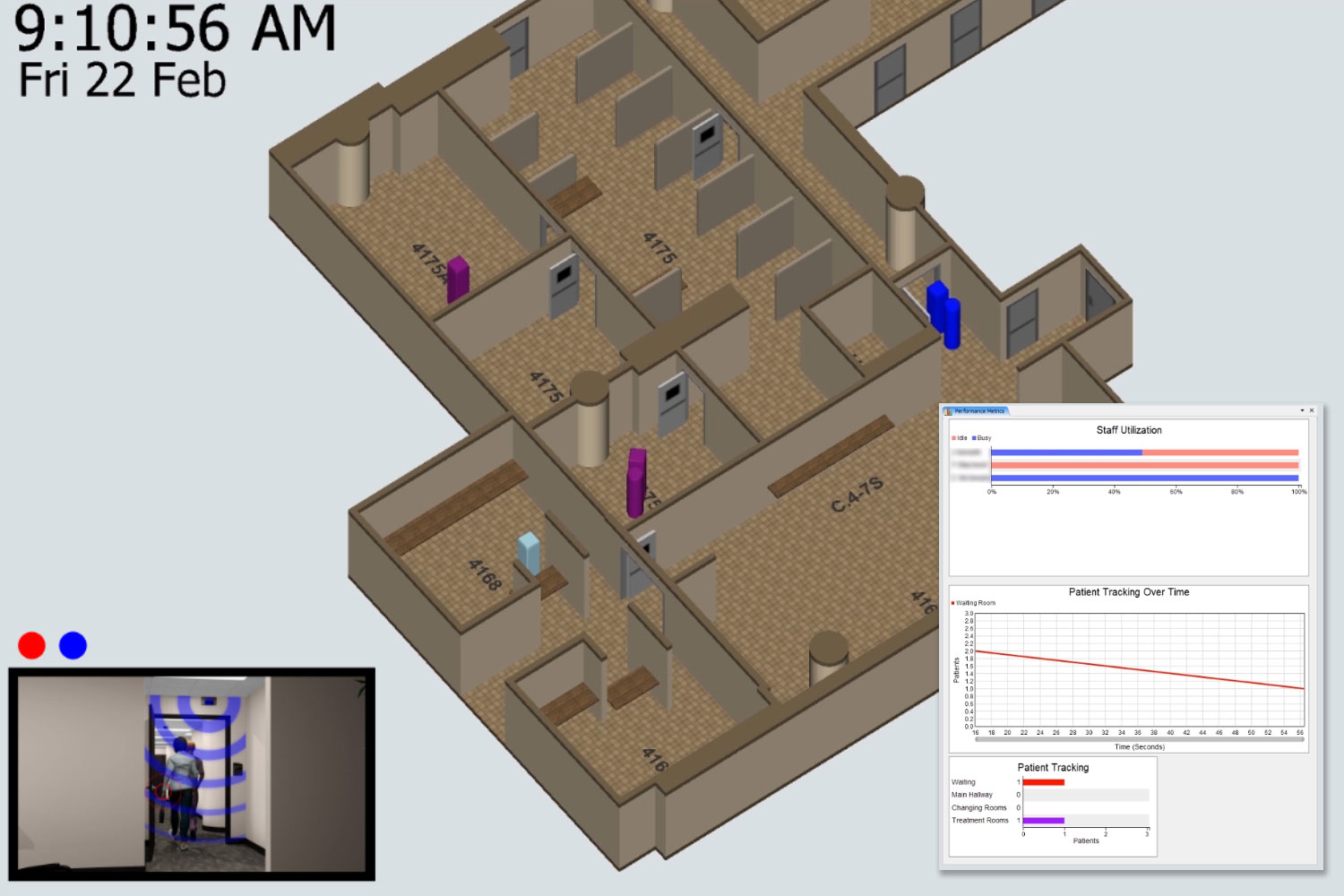 3d floorplan chart camera tracking person